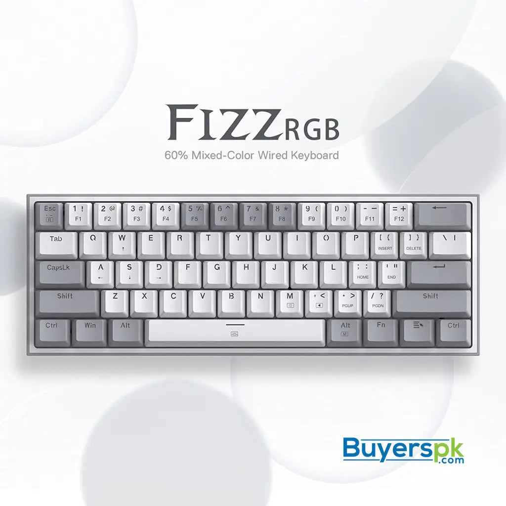 Redragon K616 Fizz 60% Wired Rgb Gaming Keyboard 61 Keys Compact Mechanical W/white and - gaming keyboard Price in Pakistan Redragon K616 Fizz 60% Wired Rgb Gaming Keyboard 61 Keys Compact Mechanical W/white and - gaming keyboard Price in Pakistan